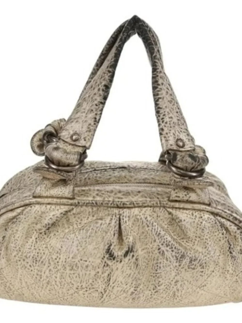 CHANEL Matelasse Hand Bag Leather Champagne Gold CC Auth 160074